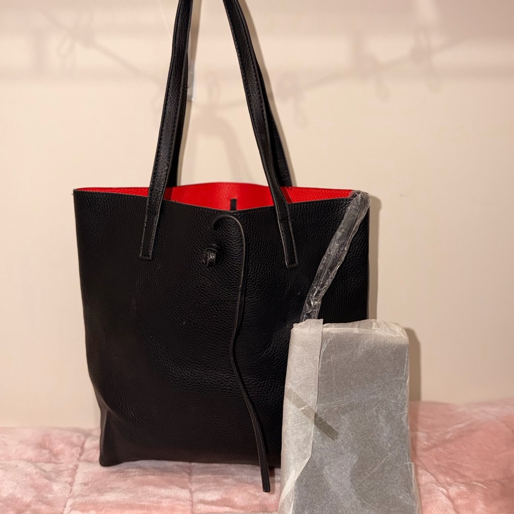 Forever 21 Black & Red Tote Bag NWT